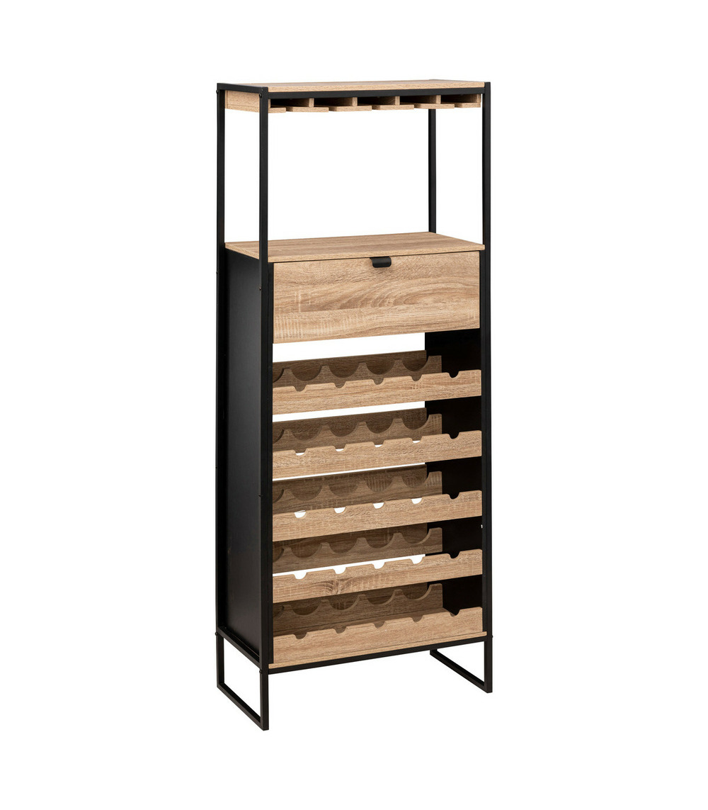 Meuble de bar range bouteilles et porte verres h 160 cn