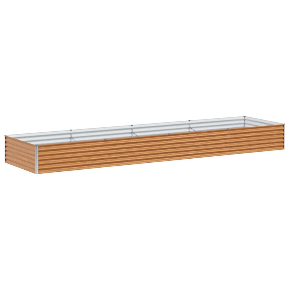 Jardinière d'extérieur surélevée marron clair 390 x 100 x 36 cm
