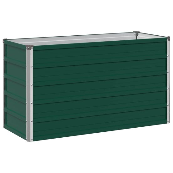 Jardin surélevé vert 100 x 40 x 55 cm acier laminé à froid