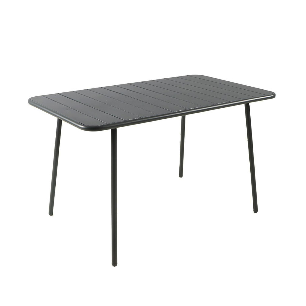 Table de jardin 4 à 6 places 120cm gris foncé bergame