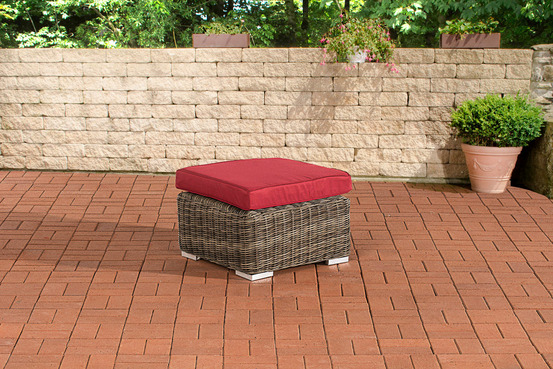 Tabouret bilbao / madère rouge rubis