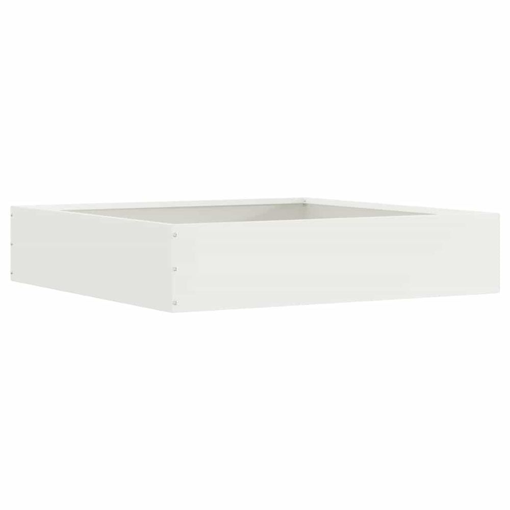 Bordure de pelouse 60 x 60 x 13 cm acier blanc