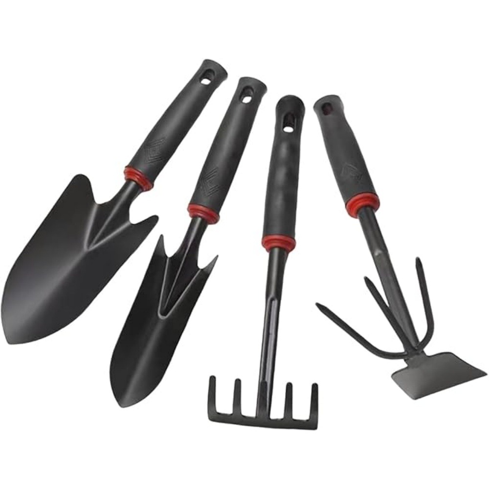 Ensemble 4 outils jardinage acier inox