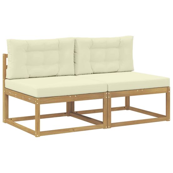 2 pièce sofa de milieu extérieur polyester blanc