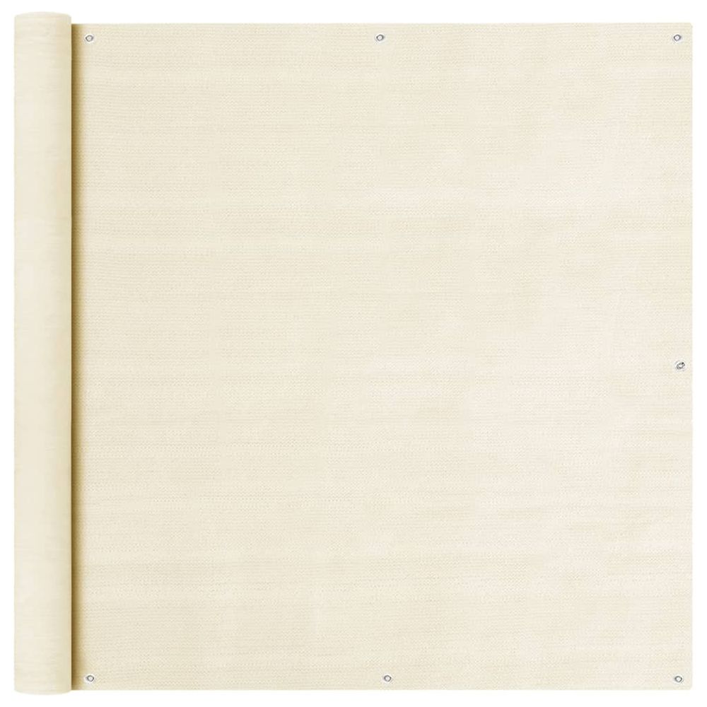 Écran de balcon crème 120x600 cm pehd