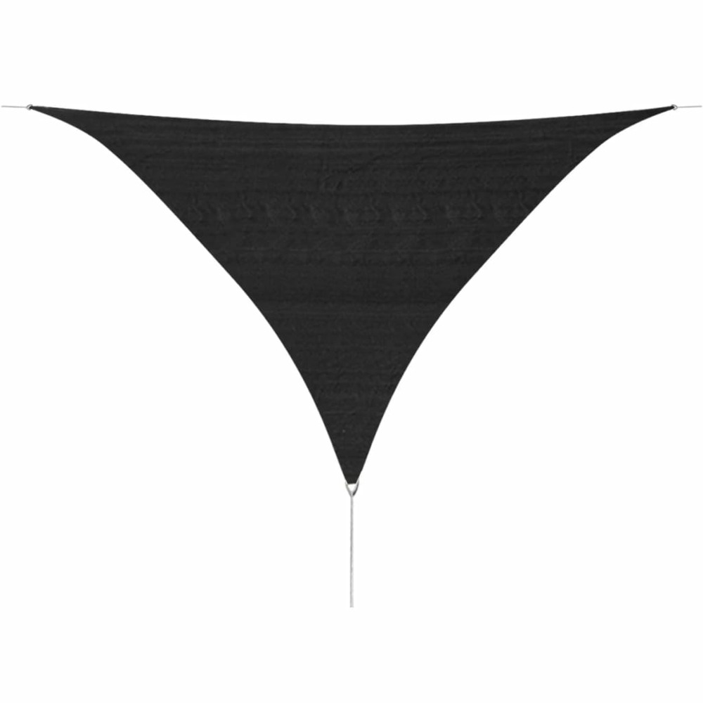 Voile d'ombrage parasol en pehd triangulaire 5 x 5 x 5 m anthracite