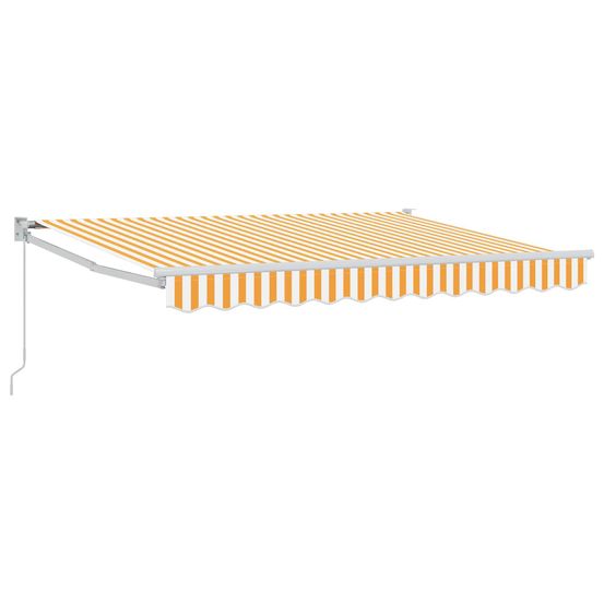 Auvent rétractable jaune et blanc 3 x 2 m