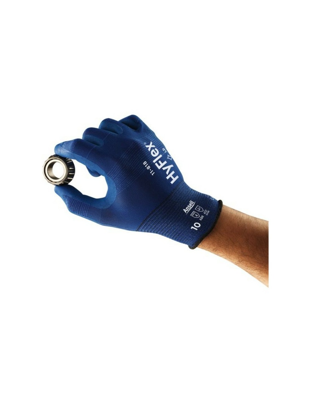 Enduction en mousse nitrile ansell fortix sur support en taille 6 18493-6