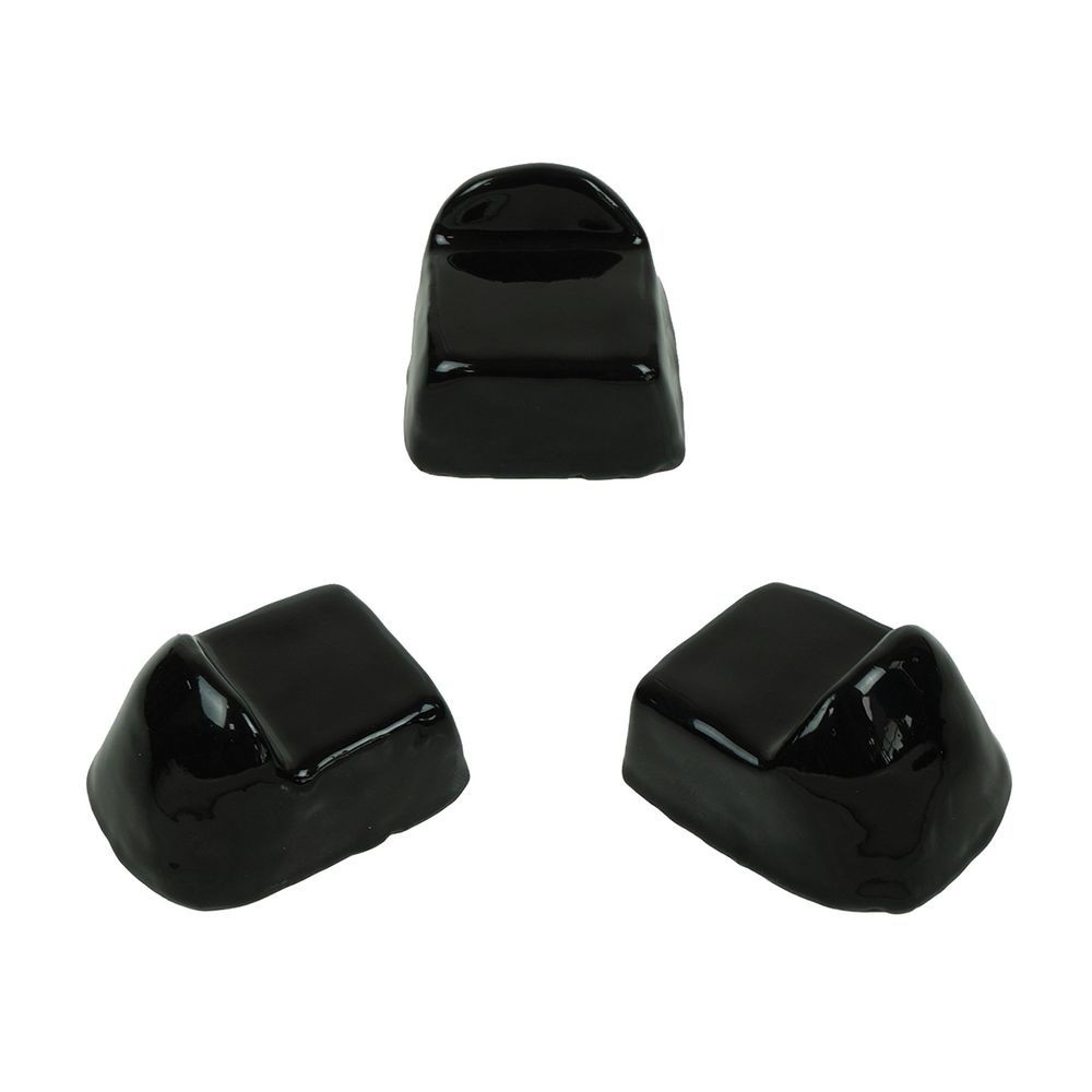 Lot de 3 pieds en céramique noirs pour kamado patton