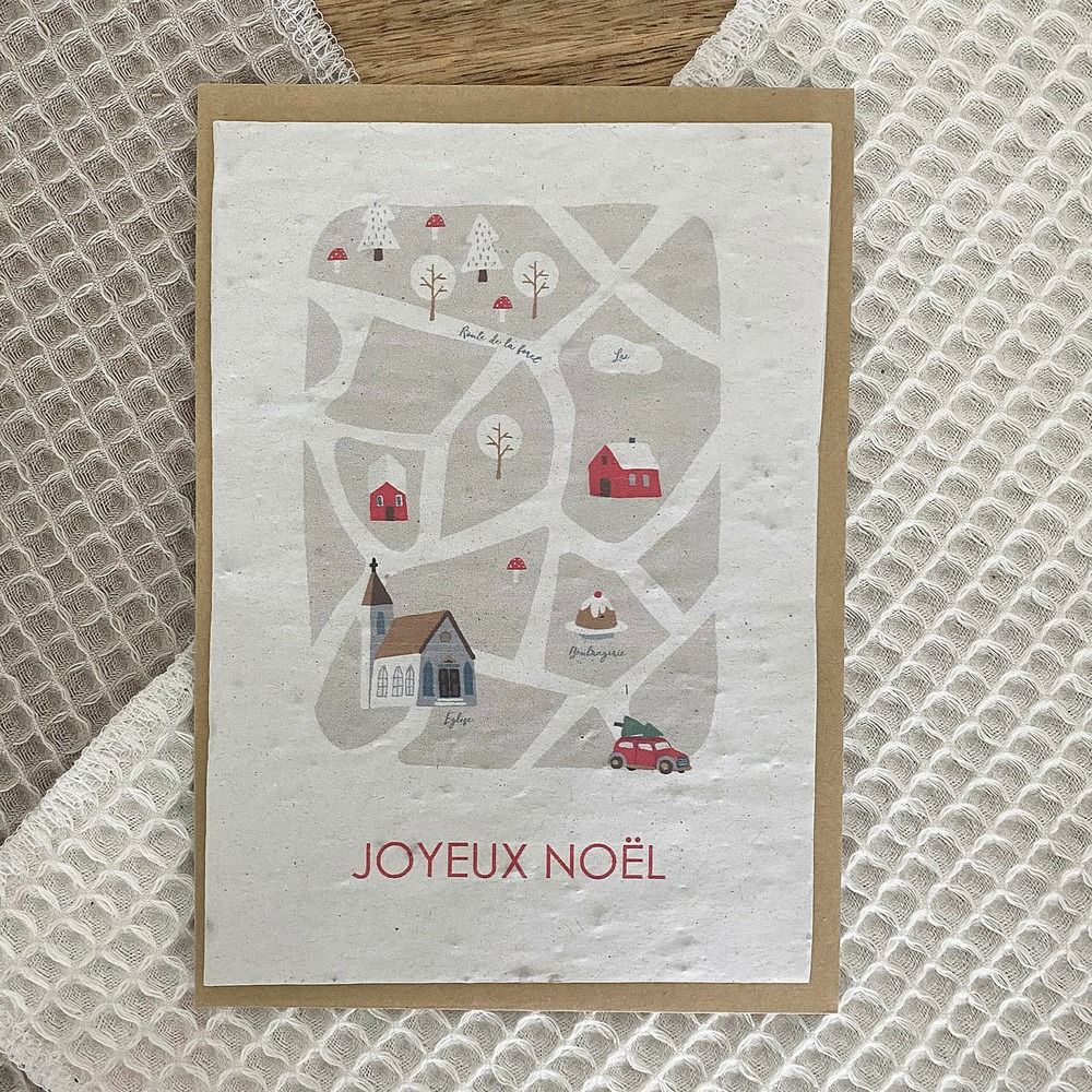 Carte ensemencée à planter - joyeux noël