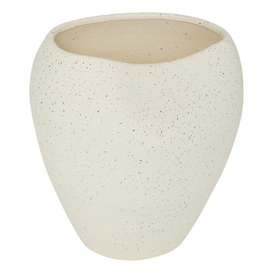 Vase sien h29,5cm grès blanc