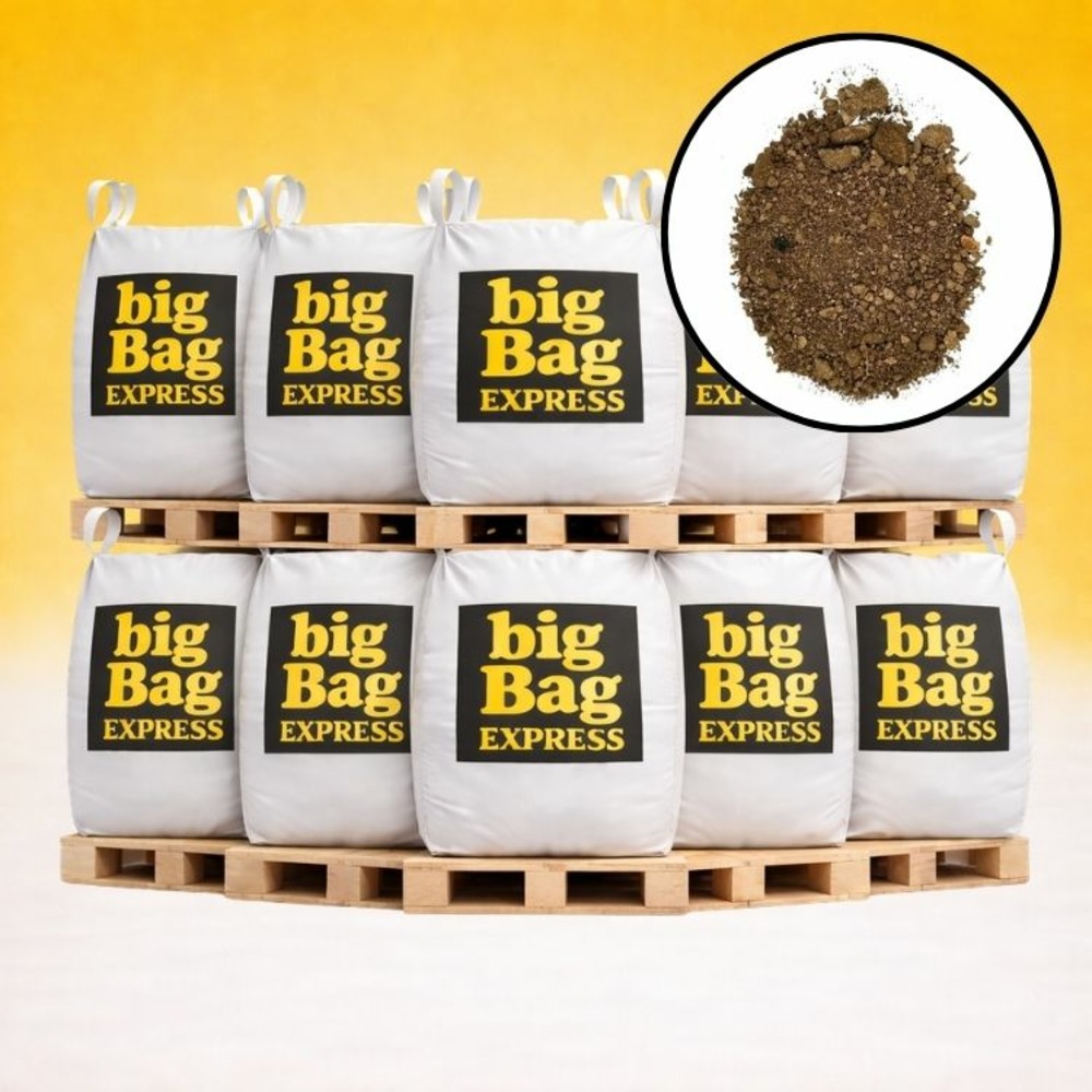 Pack 10 x big bag de 1m³ (+/- 14t) terre criblée amendée compostée à 5% - livraison premium