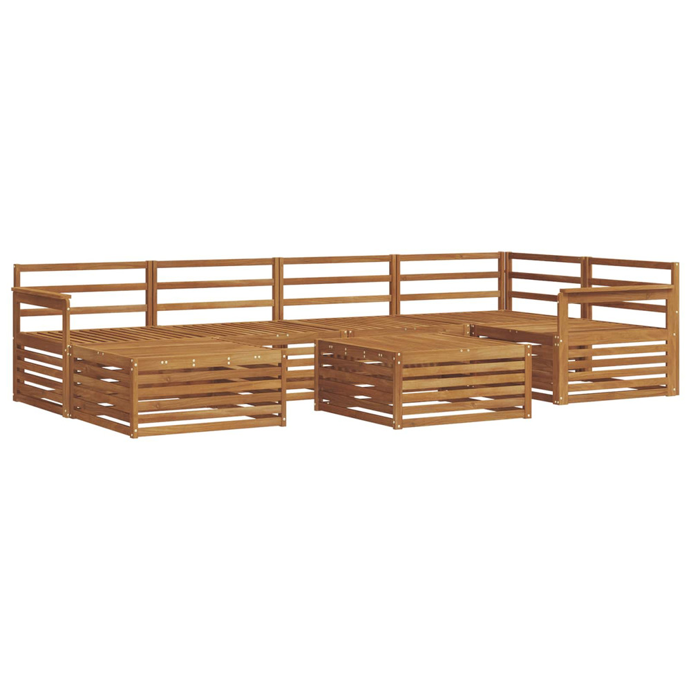 Ensemble de canapés d'extérieur 7 pcs naturel