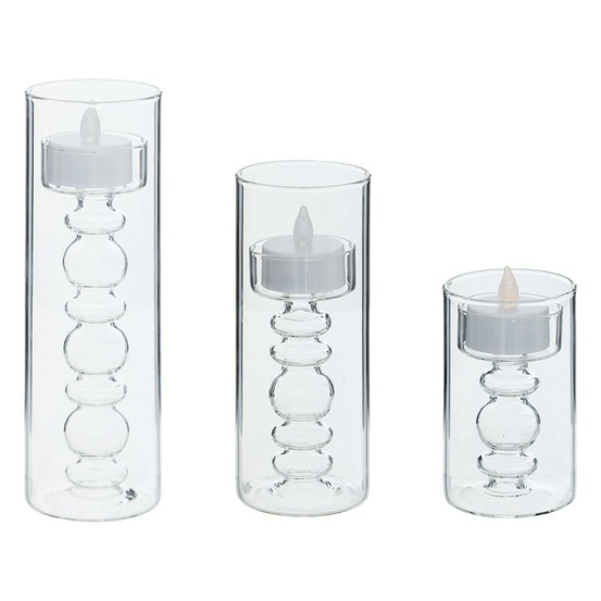 Bougie led lena transparent 6x6cm