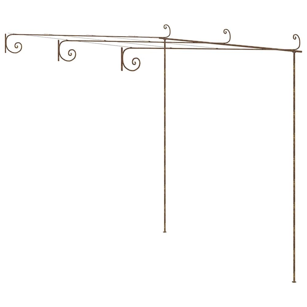 Pergola de jardin marron antique 3x3x2,5 m fer