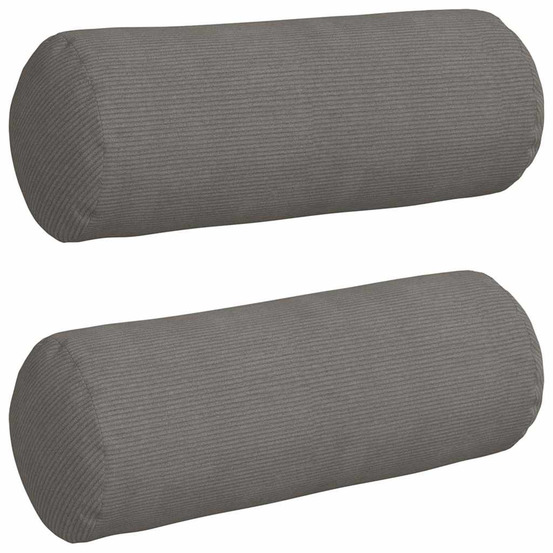 Coussins d'accent 2 pcs gris clair ø 25 x 70 cm