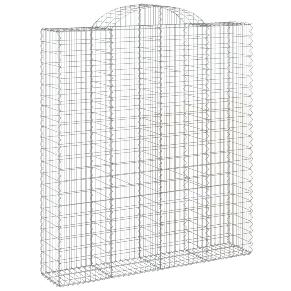 Panier de gabions arqué 200x50x220/240 cm fer galvanisé