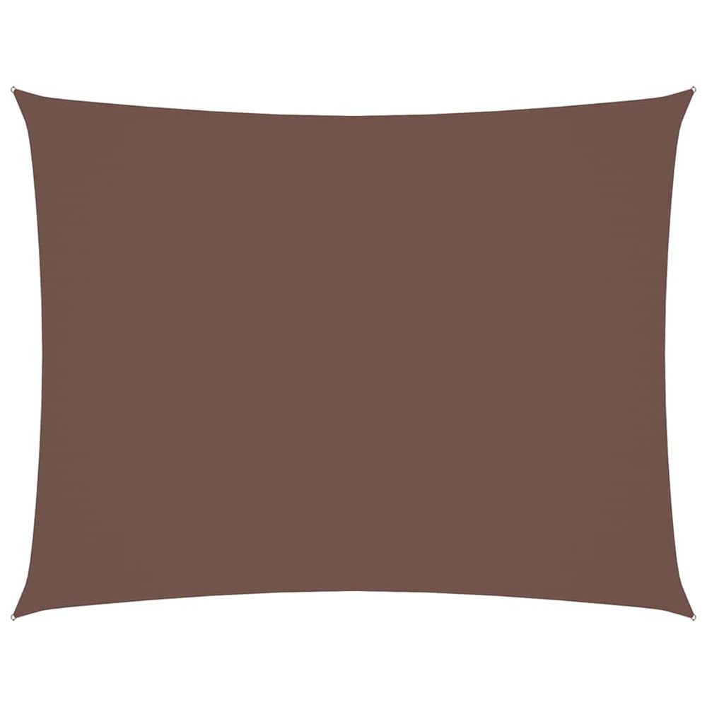 Voile de parasol tissu oxford rectangulaire 4x5 m marron