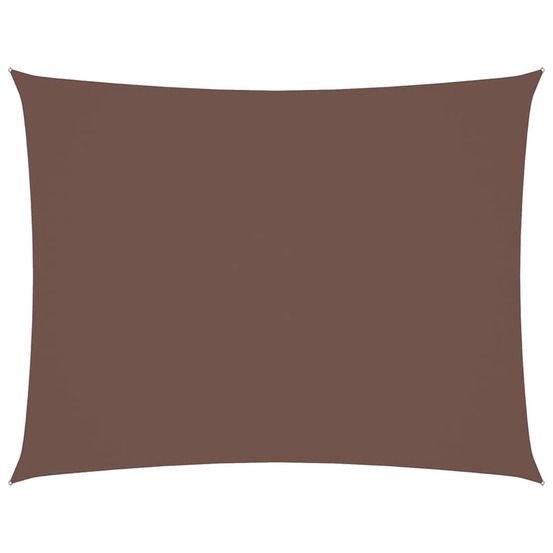 Voile de parasol tissu oxford rectangulaire 4x5 m marron