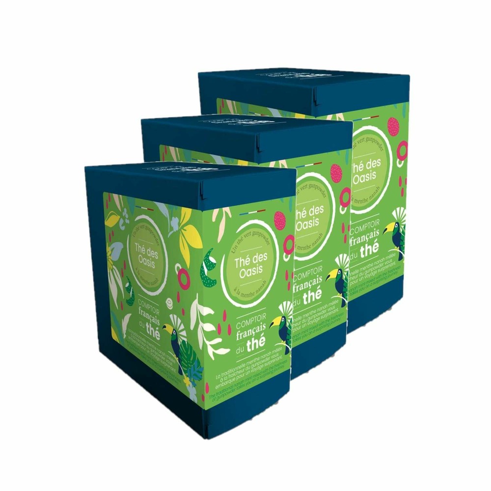Thé vert des oasis - 20 sachets - comptoir français du thé