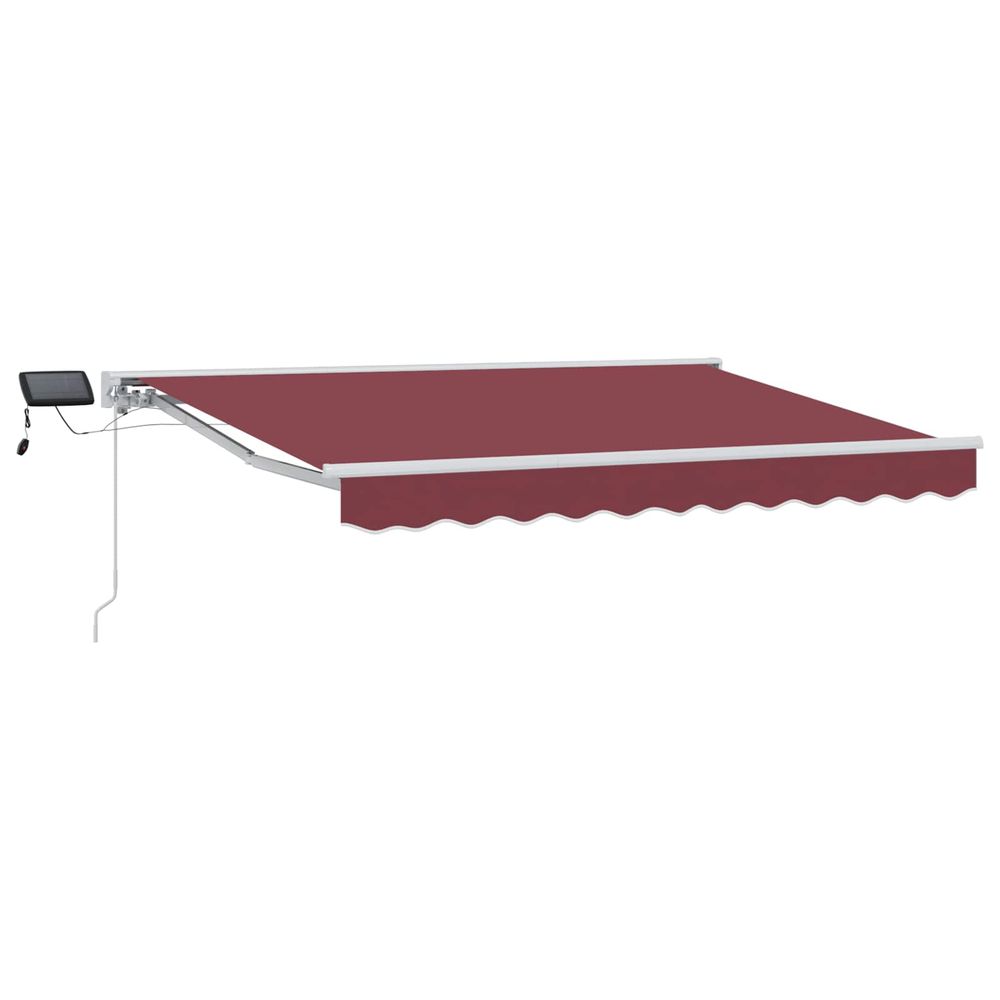 Cadre de store manuel avec leds bourgogne et blanc 3,5 x 2,5 m