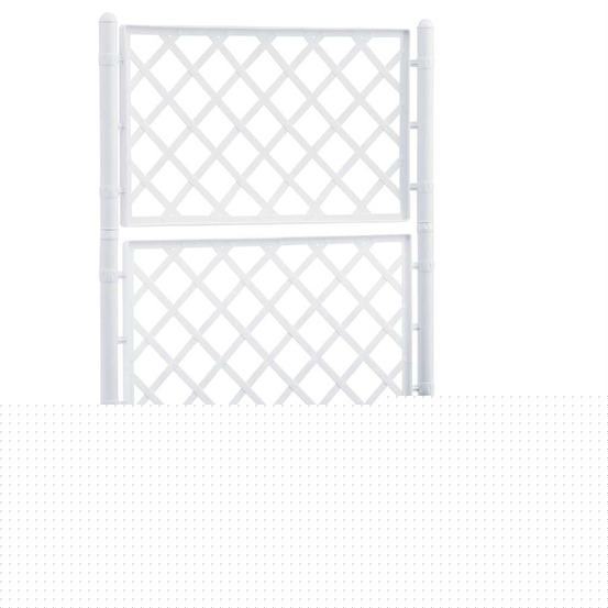 Lit surélevé de jardin et treillis et système d'arrosage blanc