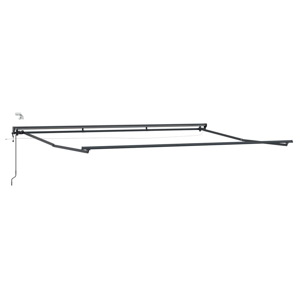Cadre de store électrique avec led anthracite 4,5 × 3 m