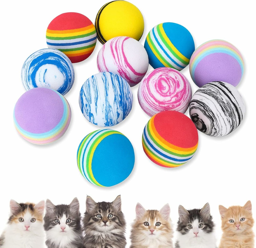 12 balles jouets pour chat