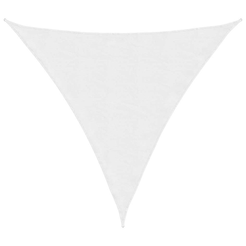 Voile de parasol tissu oxford triangulaire 3,6x3,6x3,6 m blanc