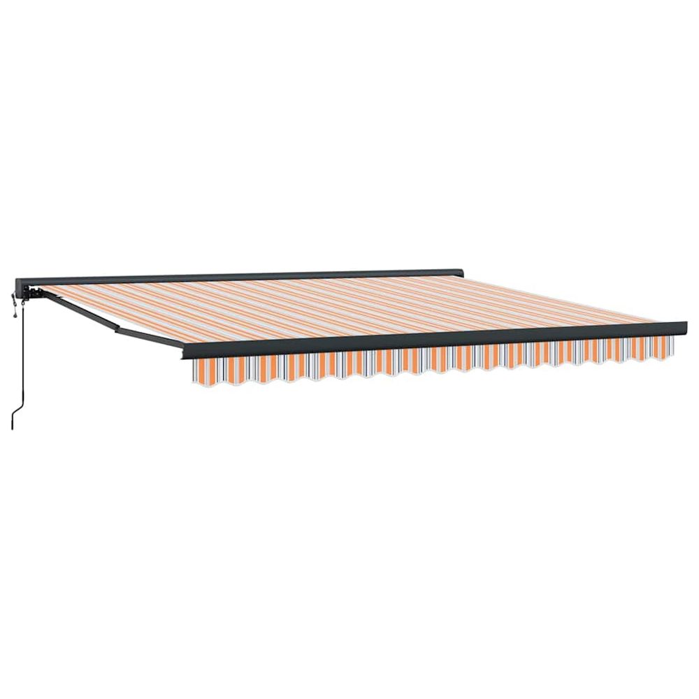 Auvent rétractable multicolore 400 × 300 cm tissu et métal