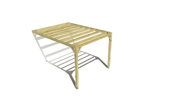 Pergola bois • 3m x 4m • adossée • sens largeur • livraison comprise