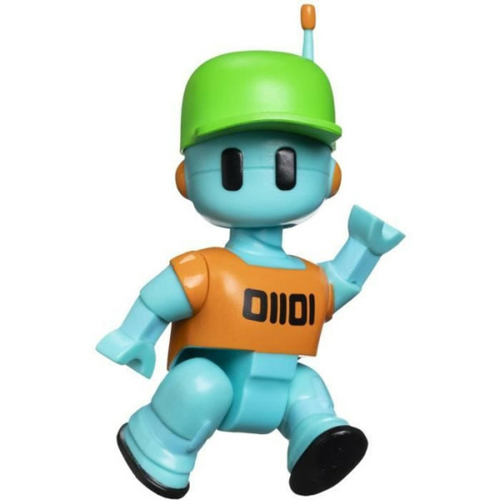 Figurine articulée - bandai - stumble guys - robot guy - 11 cm - avec stickers