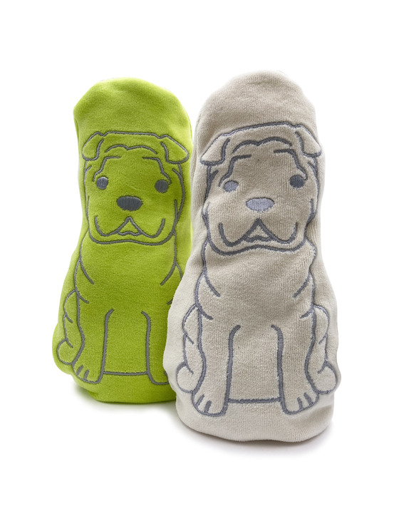 Doudou bouillotte chien ecru