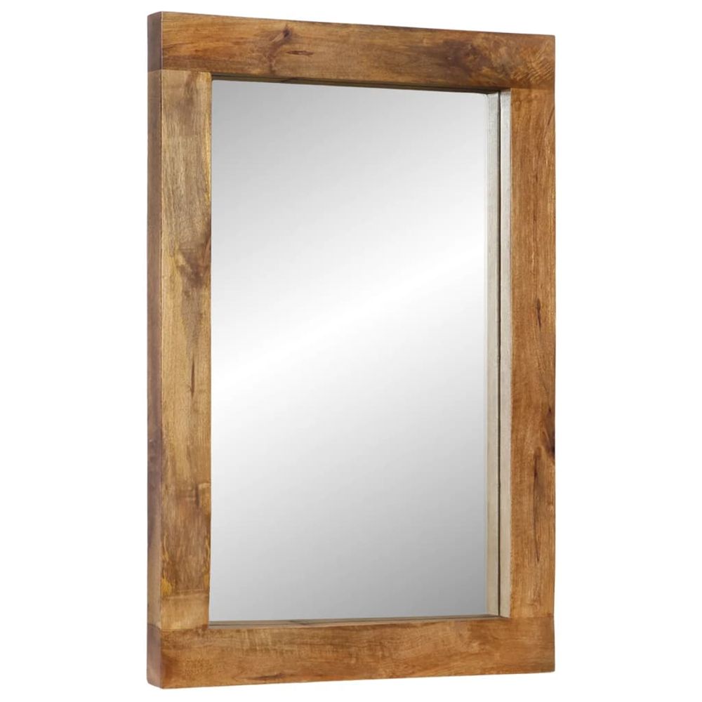 Miroir 70x50 cm bois de manguier massif et verre