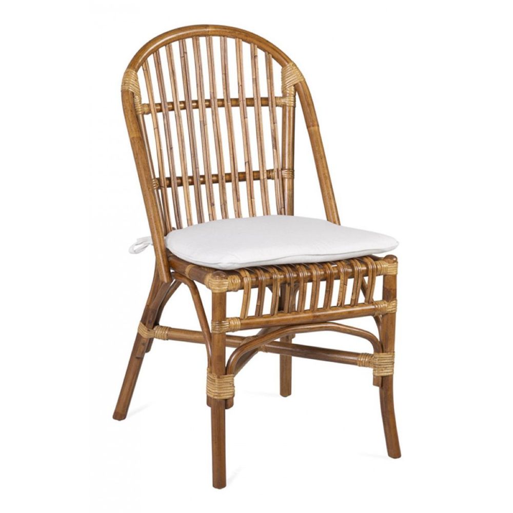 Chaise rotin rotin marron - décoration d'autrefois