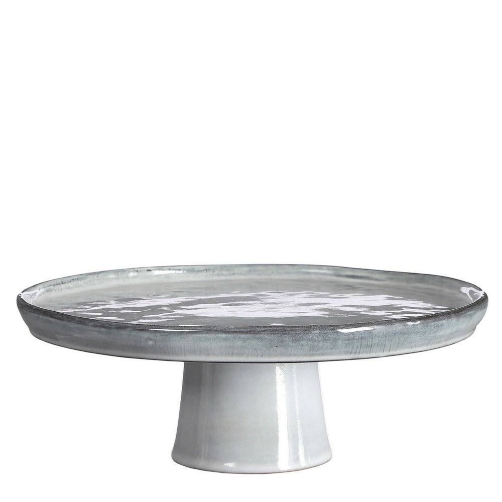Mica decorations tabo plateau à gâteau - h10 x ø27 cm - gris