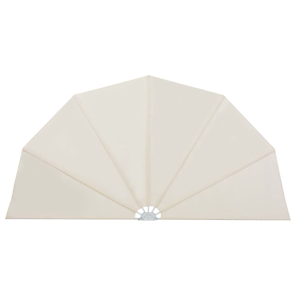 Auvent paravent store brise-vue latéral rétractable de patio jardin terrasse balcon protection visuelle écran 160 cm crème 02