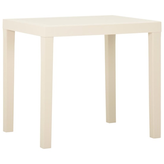 Table de jardin blanc 79x65x72 cm plastique