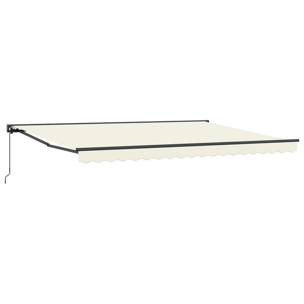 Auvent rétractable manuel crème 5 × 3,5 m