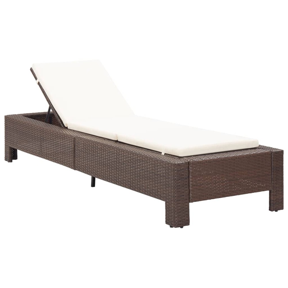 Transat avec coussin marron résine tressée