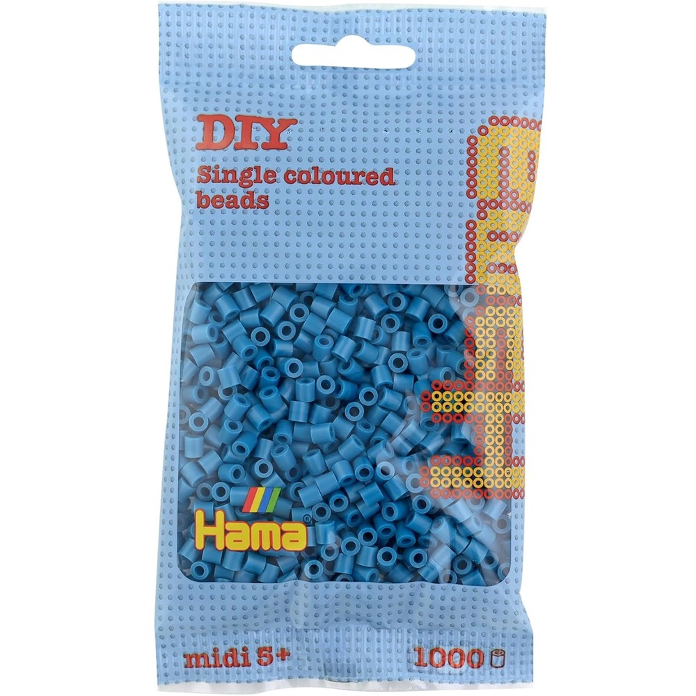 Sachet 1000 perles plastique midi bleu pétrole