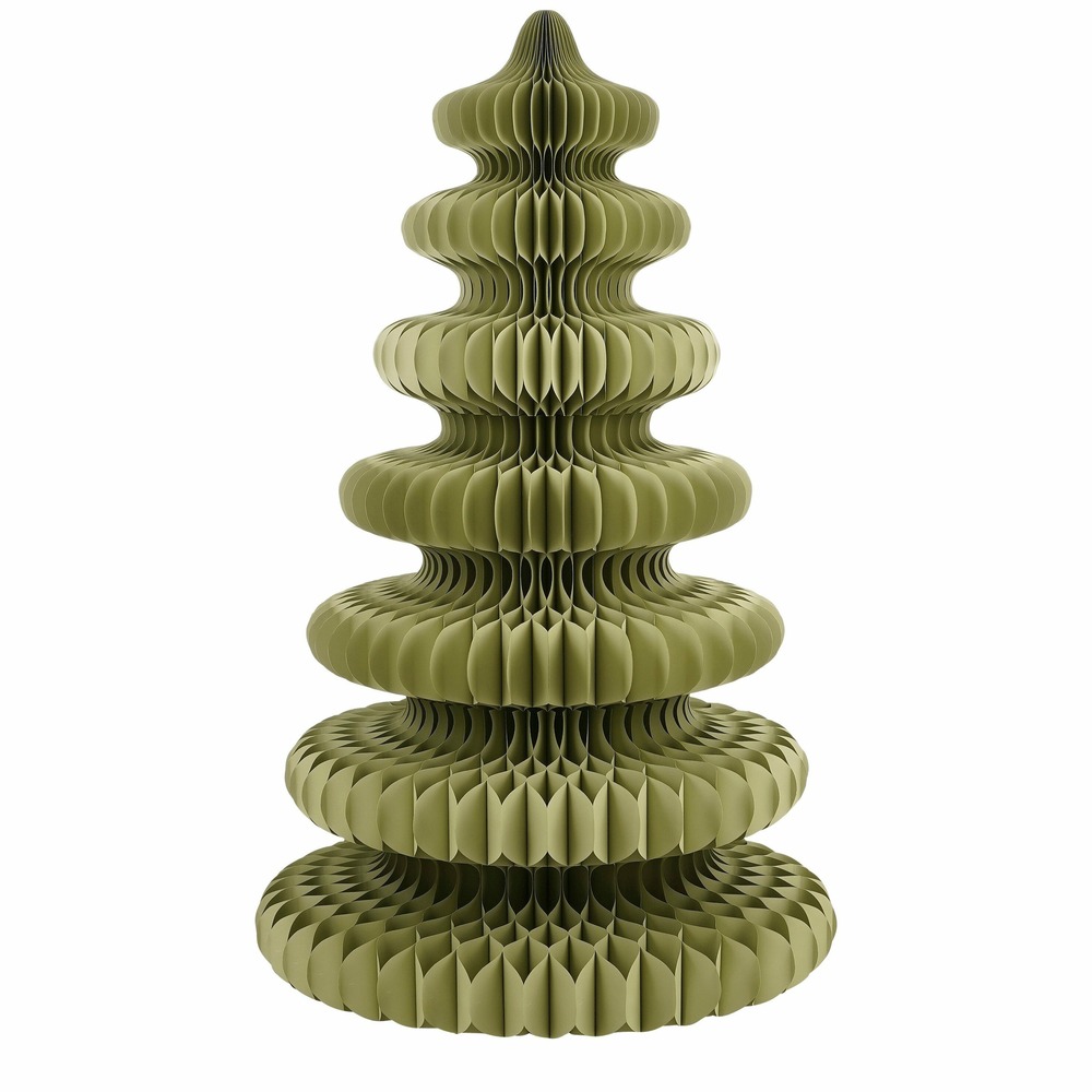 Mica decorations - décoration sapin de noël en papier vert h212