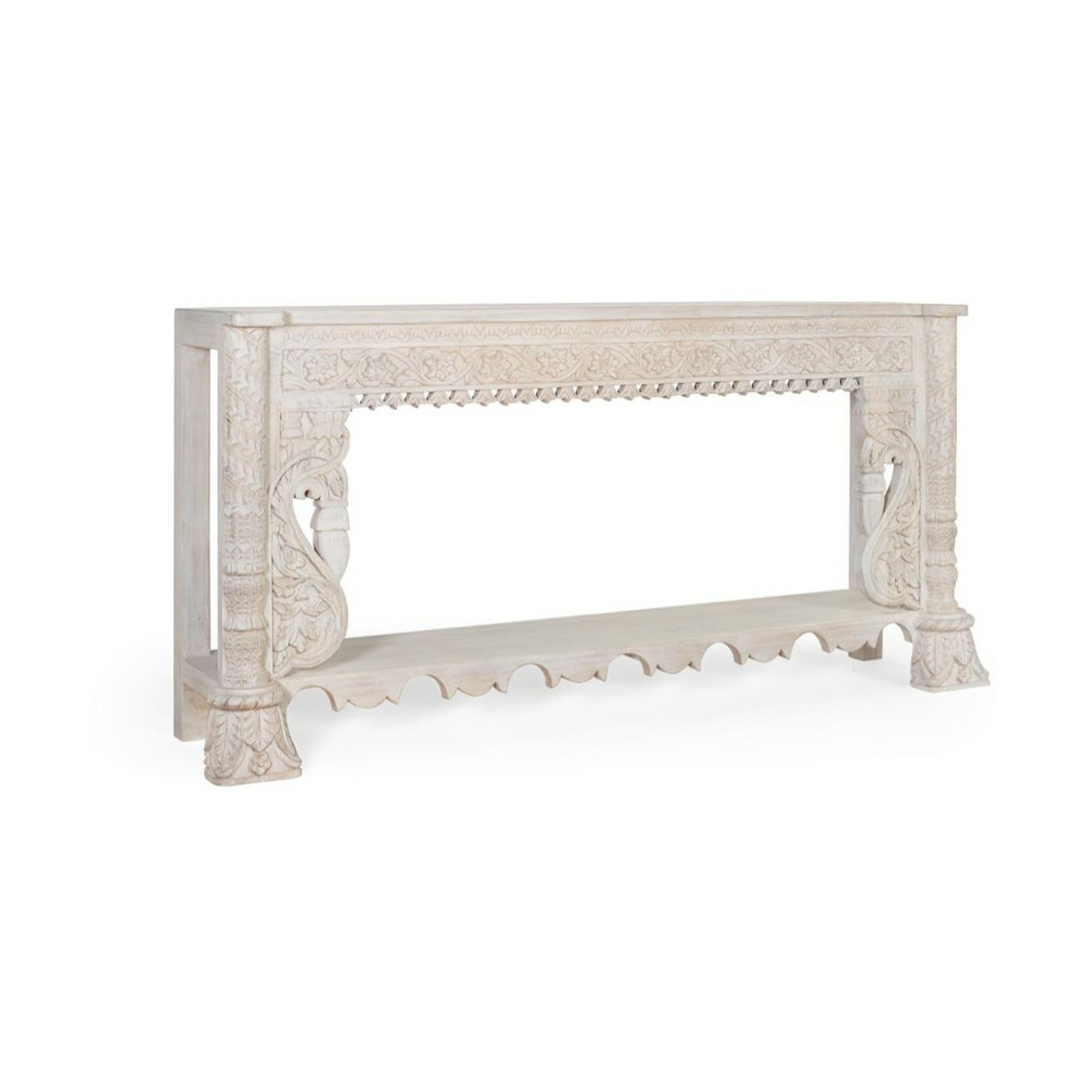 Console bois blanc - olénie décoration d'autrefois