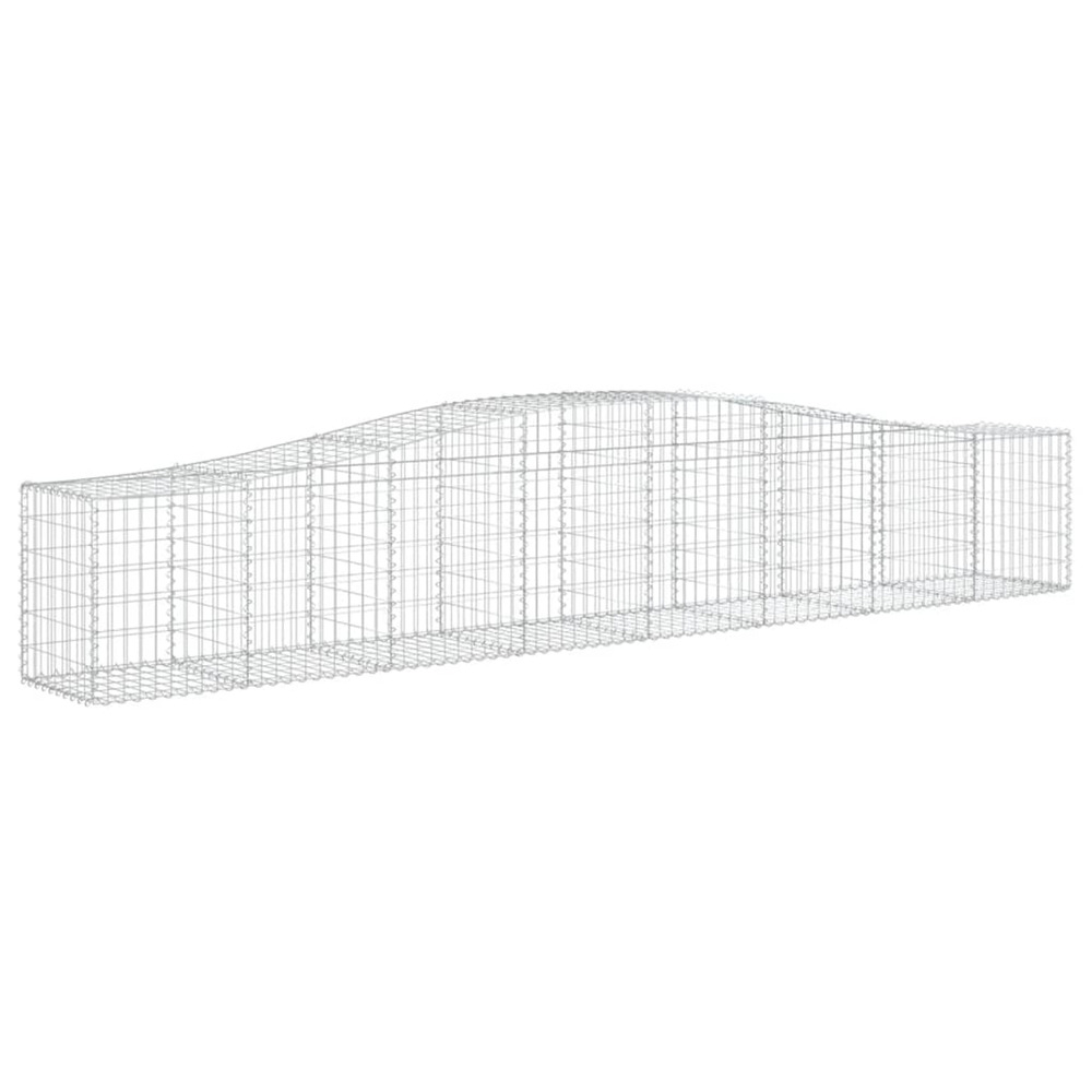 Panier de gabions arqué 400x50x60/80 cm fer galvanisé