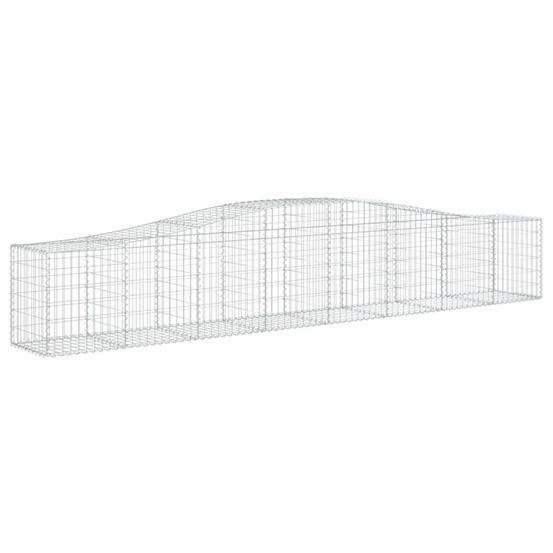 Panier de gabions arqué 400x50x60/80 cm fer galvanisé