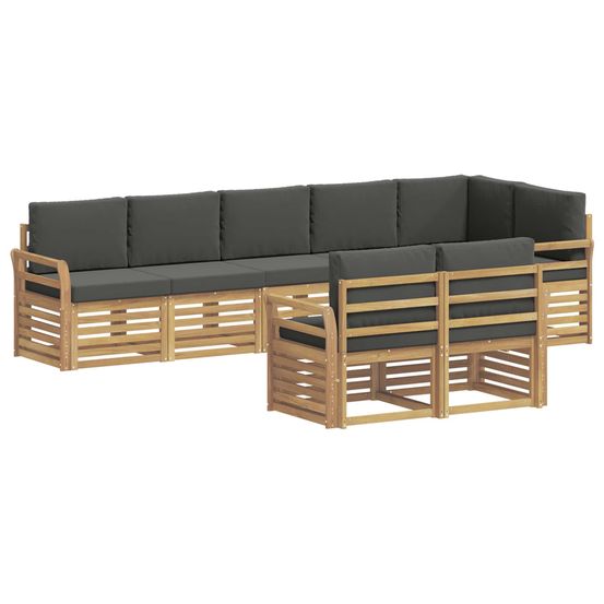 Ensemble de canapés d'extérieur 8 pc blanc et anthracite