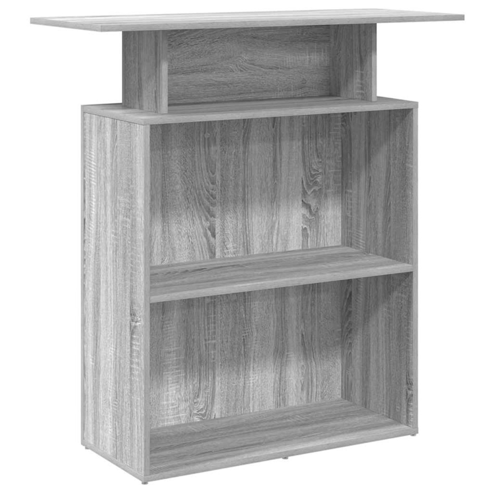 Bureau de réception sonoma gris 100x40x104 cm bois ingénierie