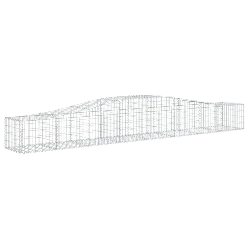 Panier de gabions arqué 400x50x40/60 cm fer galvanisé