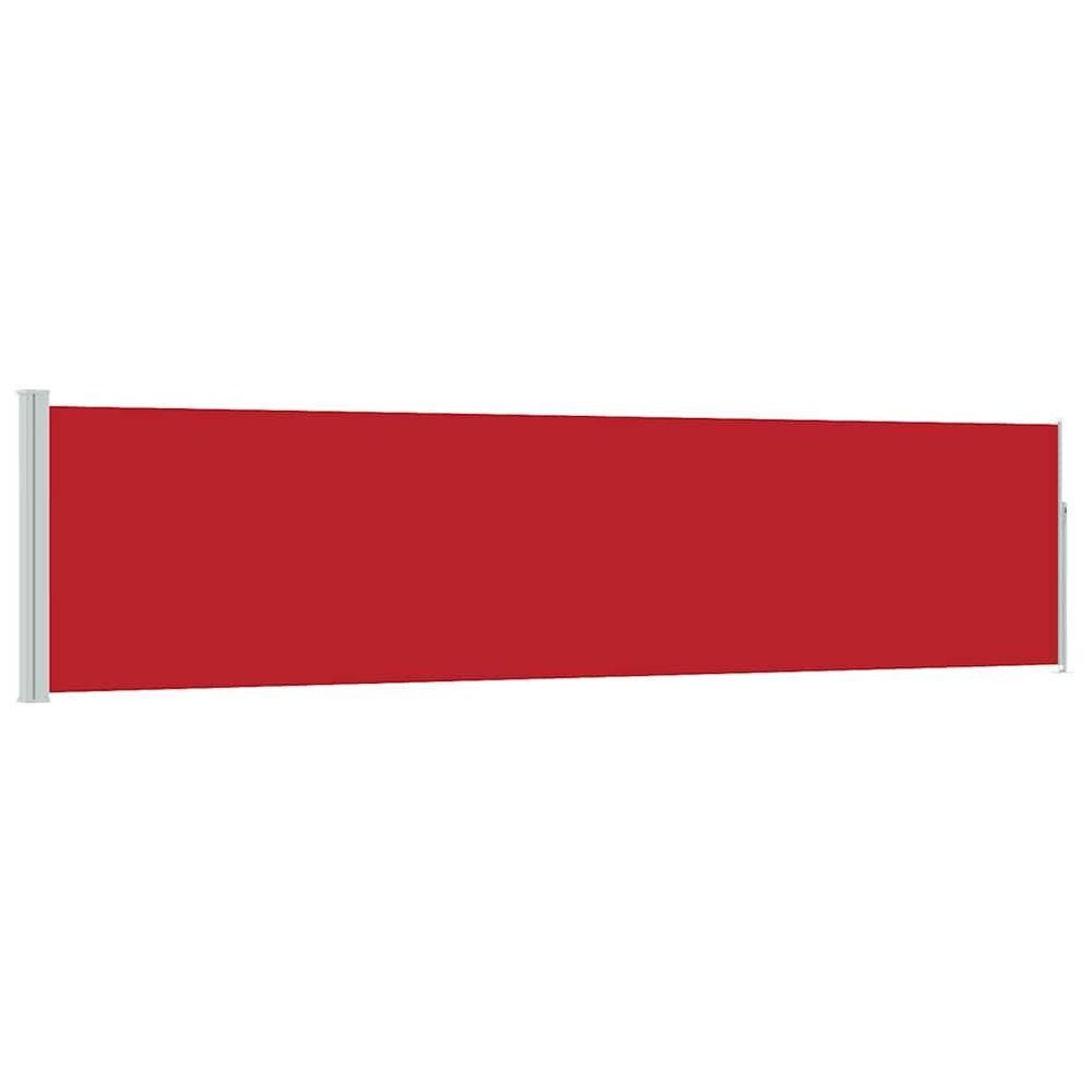Auvent latéral rétractable de patio 117x514 cm rouge