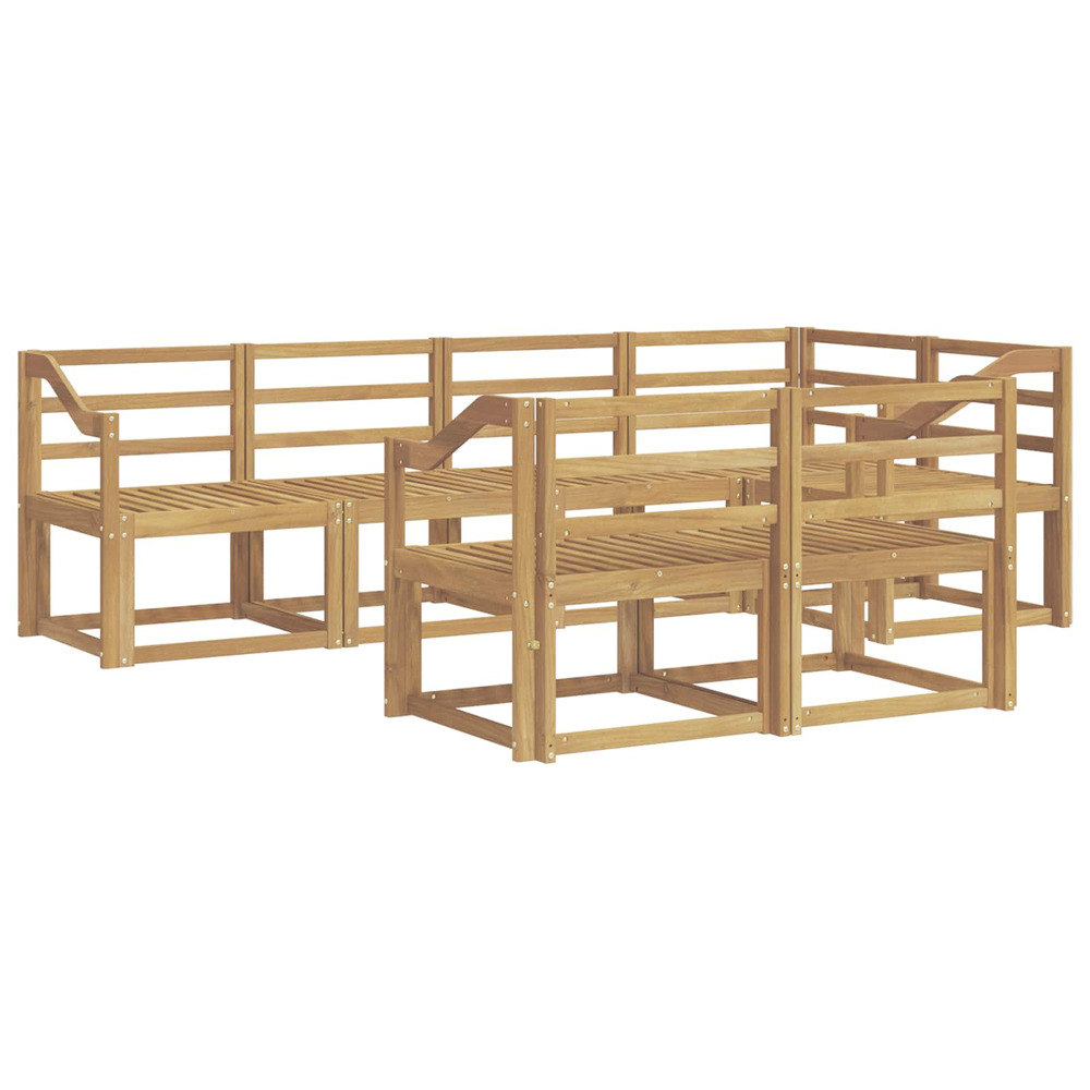 Ensemble de canapés d'extérieur 7 pcs blanc